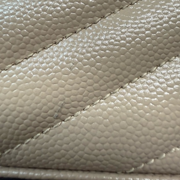 CLASSIC CASSANDRE Chain Wallet in Grain de Poudre Leather (Dark Beige) - Picture 8 of 15